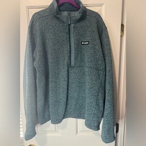 Columbia Men’s Sweater Weather Half Zip XXL Fall Winter Green
